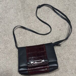 Chic Black and Brown Crossbody Bag